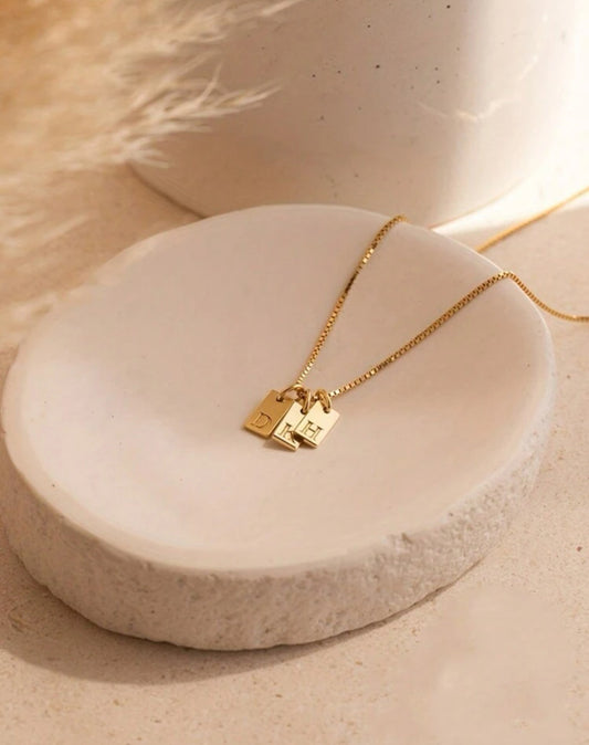 Initial Necklace Goldplated